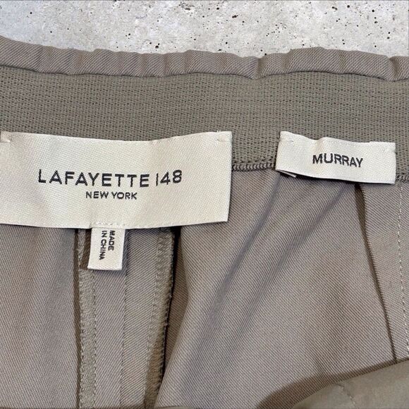 LAFAYETTE 148 Murray Ankle Pants Womens XS Taupe Pockets Pull On Career Office - Picture 5 of 6
